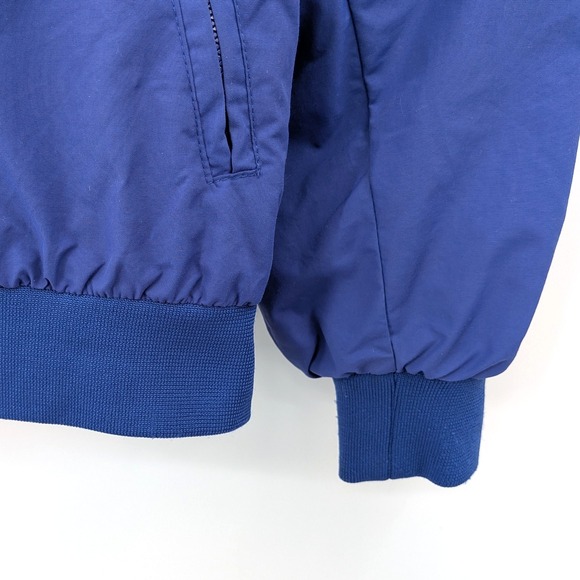 Six Flags Vintage Nylon Windbreaker Jacket – Blue Fleece-Lined Zip-Up (Small) - Picture 5 of 8